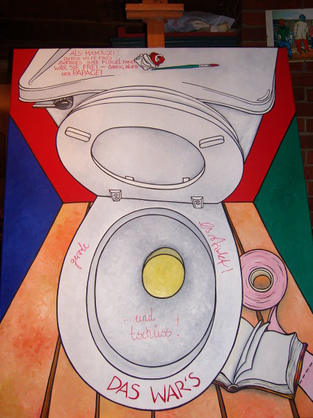 aktives lbild- bild wird durch den betrachter zum thema  -DAS WARS- fertiggestellt- l 100x80 56